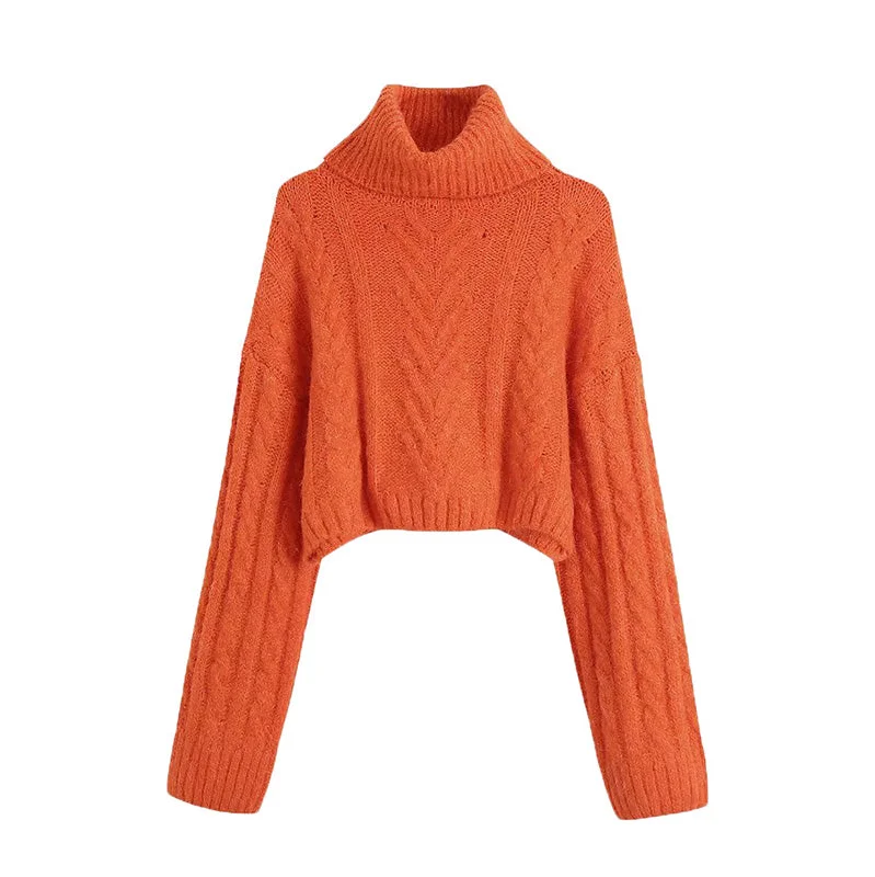 Versatile eight strand short navel exposed sweater 7484 Fleece Sweater Nylon Polyester Versatile eight strand short navel exposed sweater 7484 Fleece Sweater Nylon Polyester