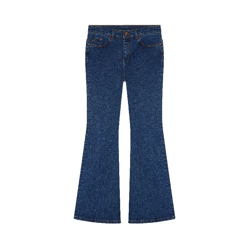 Jean femme flare taille semi-haute Stonewashed - Margot