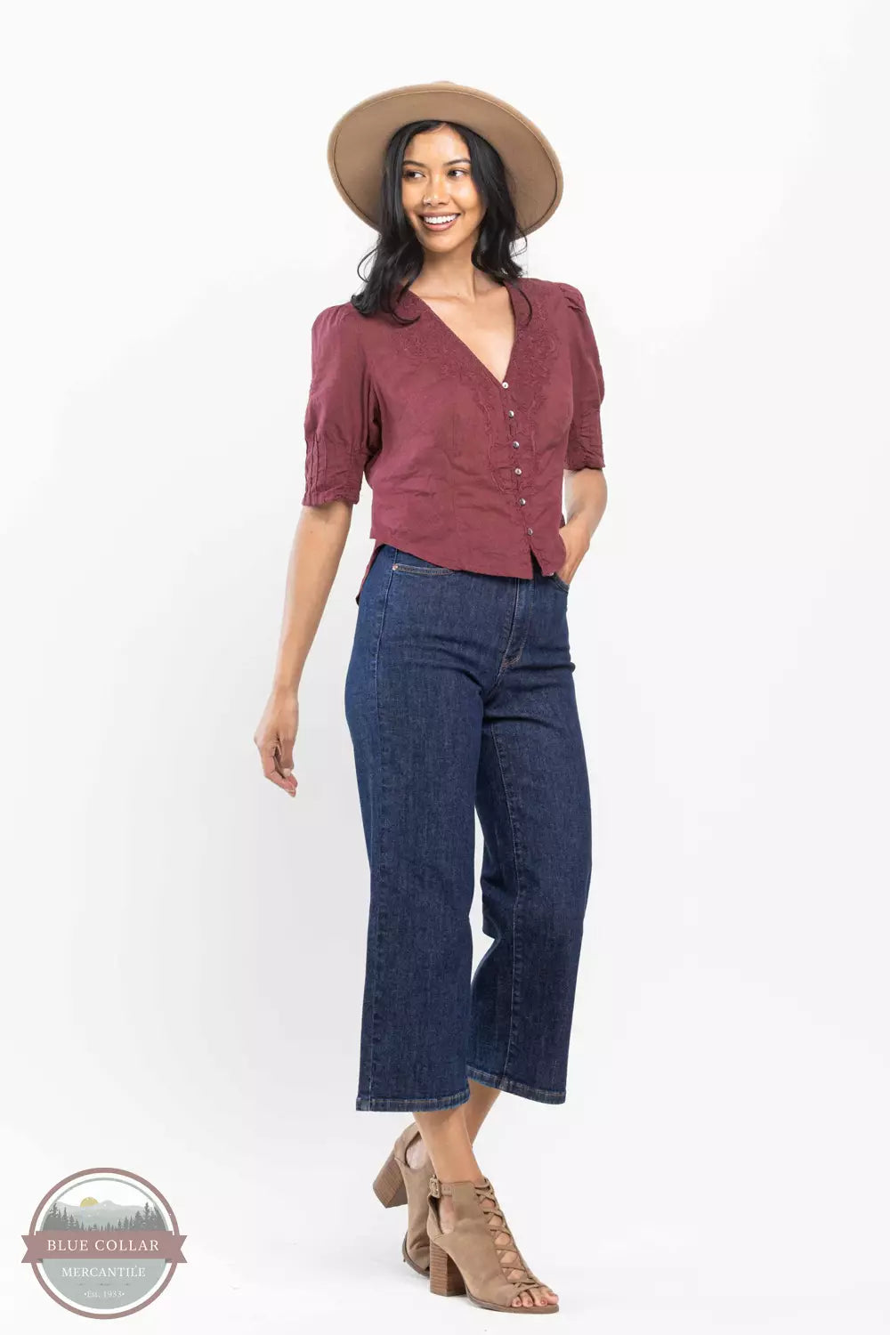 Tummy Control Wide Leg Crop Jean 88716REG