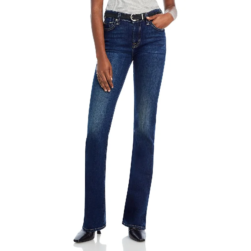 7 For All Mankind Womens Kimmie Mid Rise 5 Pocket Bootcut Jeans Trendy Layered Pocket Jeans
