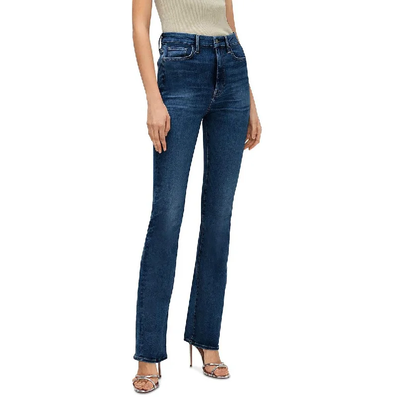 7 For All Mankind Womens Slim Cotton Bootcut Jeans Classic Button Fly Jeans