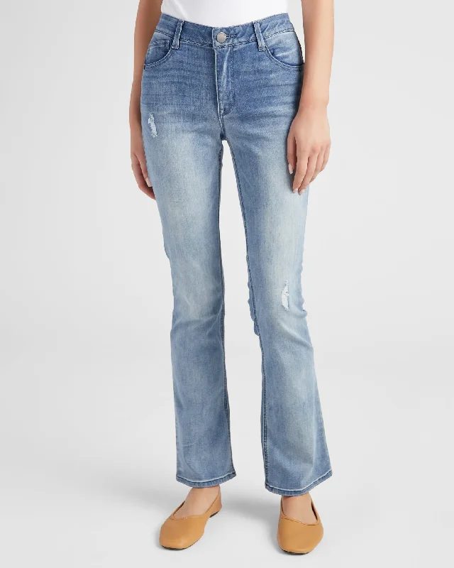 "Ab"solution High Rise Itty Bitty Bootcut Jeans Comfortable Flare Leg Jeans