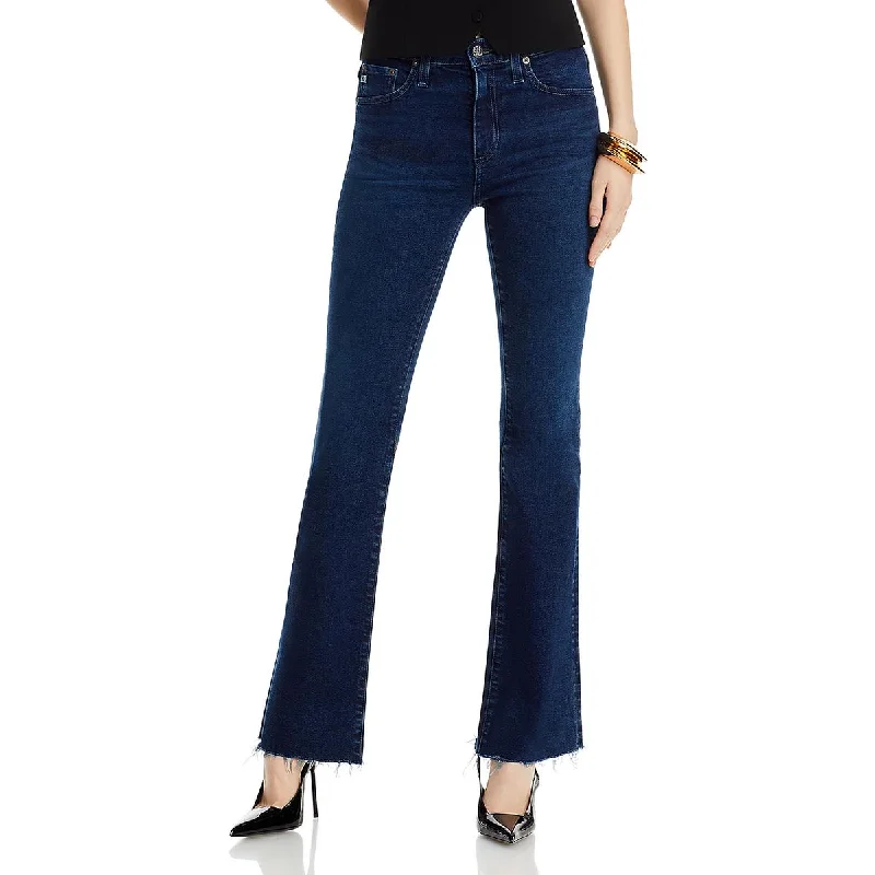 AG Jeans Womens Farrah Denim High Rise Fit Bootcut Jeans Casual Light Wash Jeans