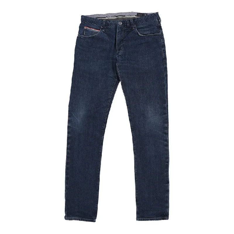 Armani Jeans Jeans - 30W UK 8 Blue Cotton Stylish High-Waisted Denim