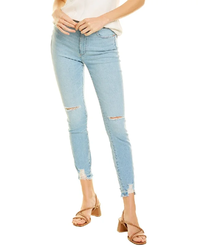 Dl1961 Farrow Dark Indigo High-Rise Ankle Jean Classic Button Fly Jeans
