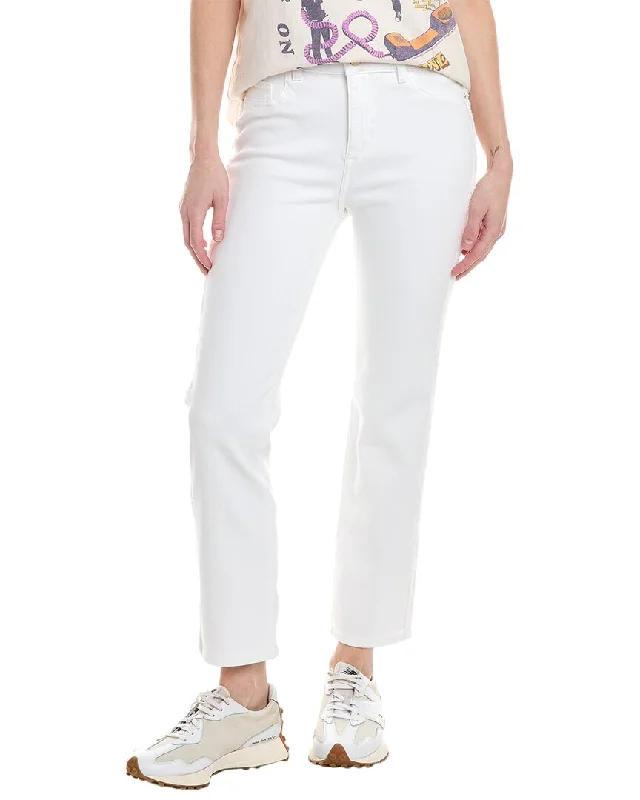 Dl1961 Mara Straight Mid-Rise White Frayed Instasculpt Ankle Jean Stylish Plus Size Denim Jeans