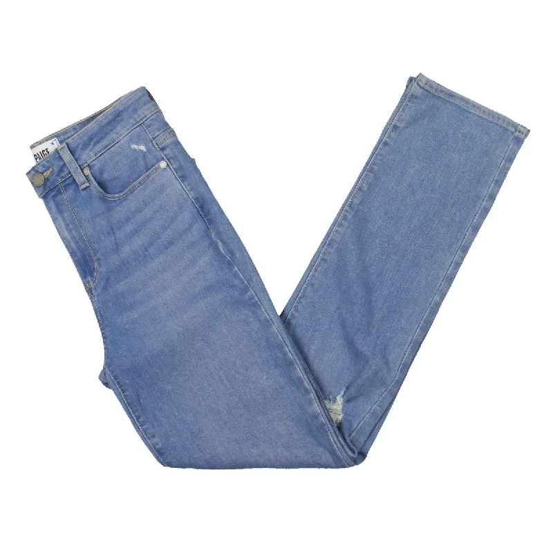 Womens High Rise Stretch Slim Jeans Comfortable Zip-Fly Denim Jeans