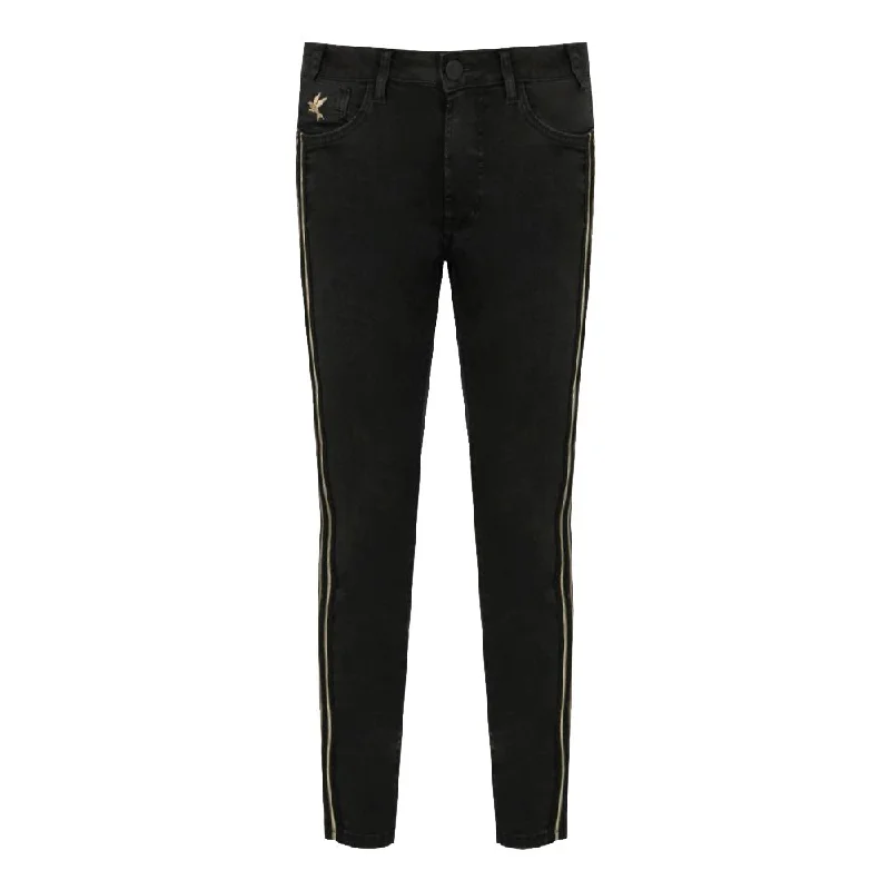 Black Cotton Jeans & Pant Elegant Wide-Leg Jeans