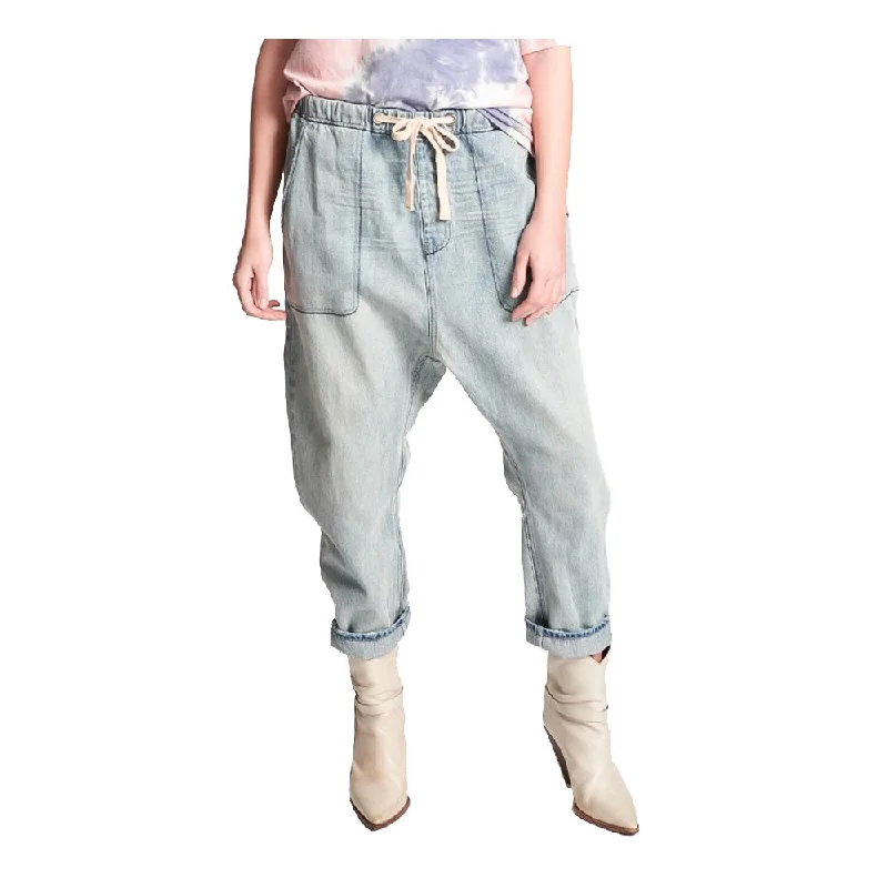 Blue Cotton Jeans & Pant Fashionable Cropped Denim Jeans