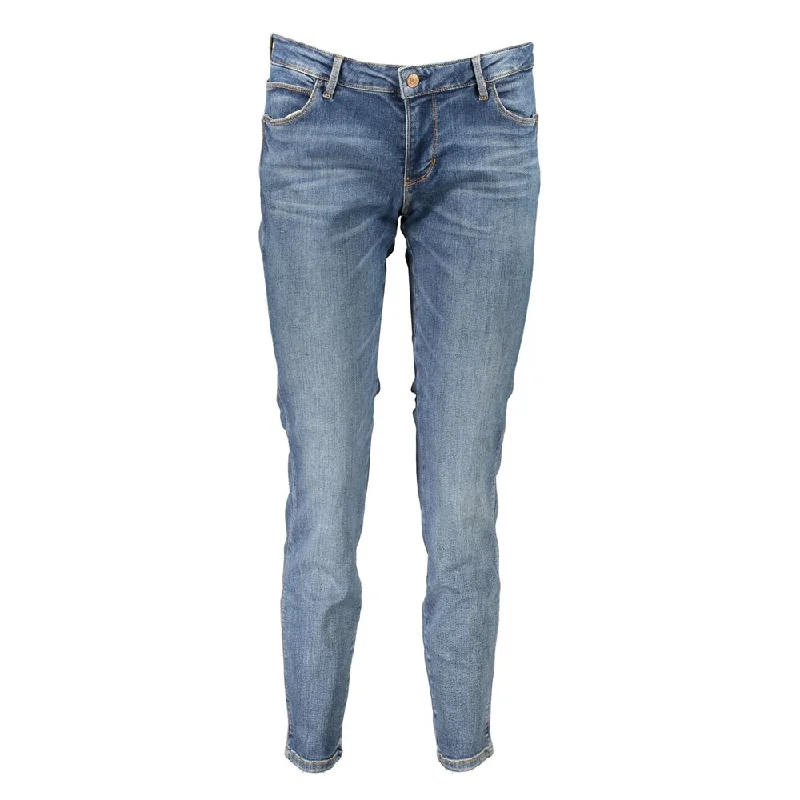 Blue Cotton Jeans & Pant Casual Bootcut Ripped Jeans