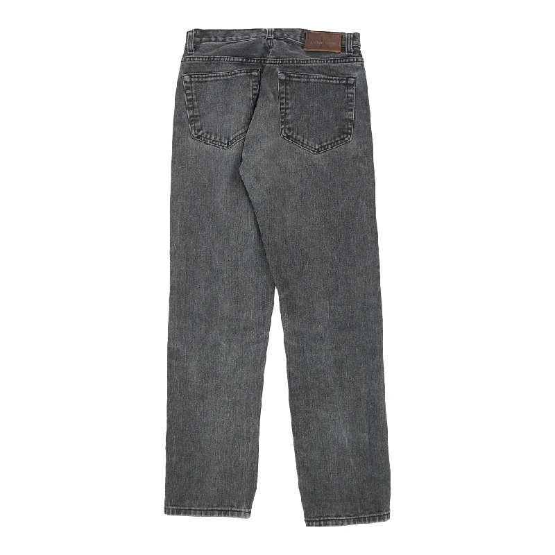 Calvin Klein Jeans - 28W UK 8 Grey Cotton Fashionable Raw Hem Bootcut Jeans