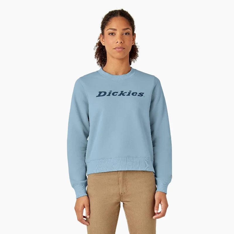 Dickies Women's Water Repellent Logo Sweatshirt Hoodie with Lace Feminine Delicate