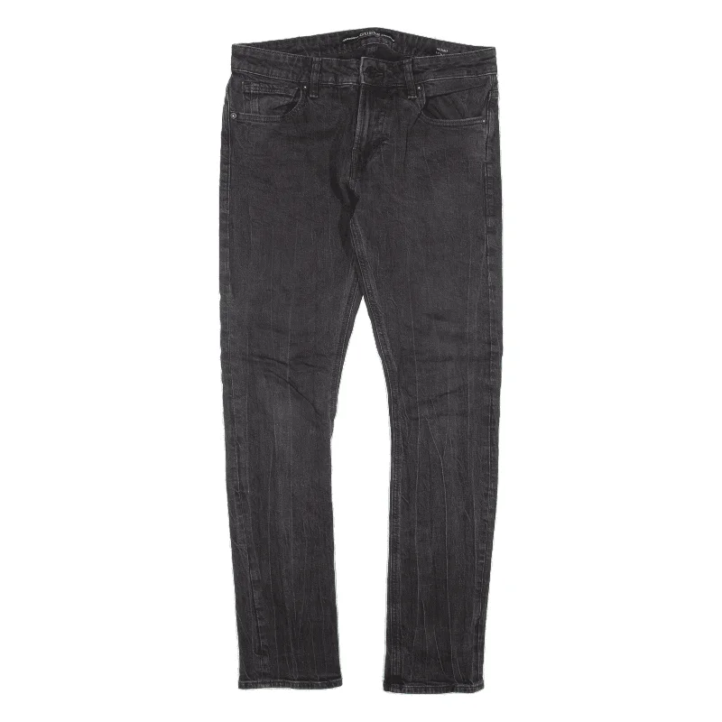 GUESS Miami Jeans Black Denim Slim Skinny Womens W32 L30 Trendy Cut-Off Denim Shorts
