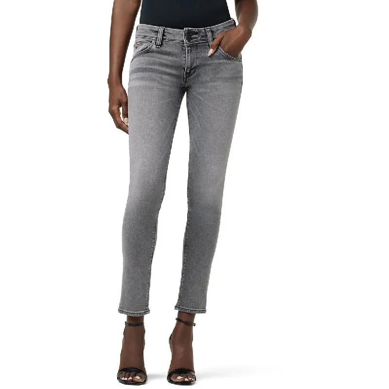 Hudson Womens Collin Mid-Rise Stretch Skinny Jeans Fashionable Slouchy Fit Jeans