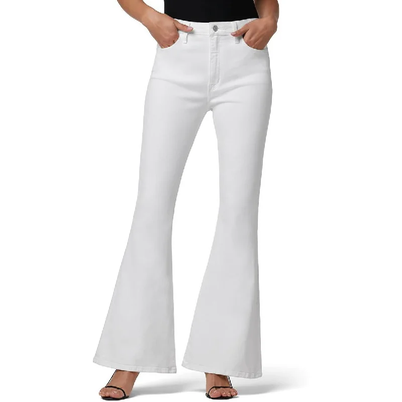 Hudson Womens Heidi High-Rise Stretch Flare Jeans Stylish High-Waist Skinny Denim