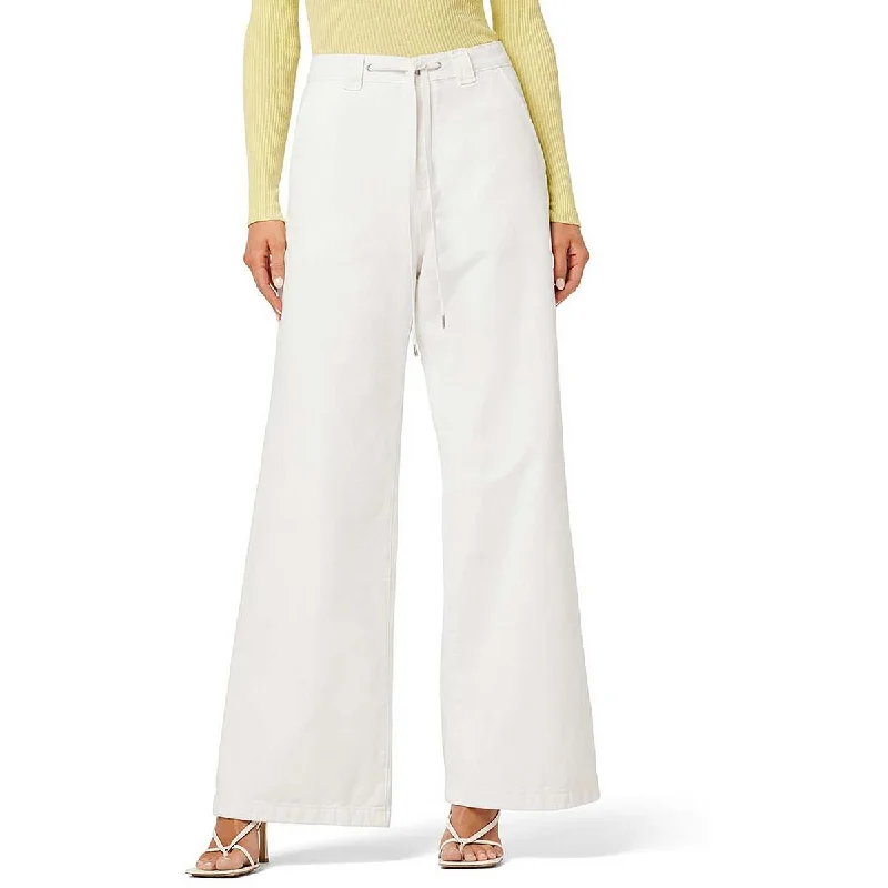 Hudson Womens High Rise Trouser Wide Leg Jeans Elegant Dark-Wash Bootcut Jeans