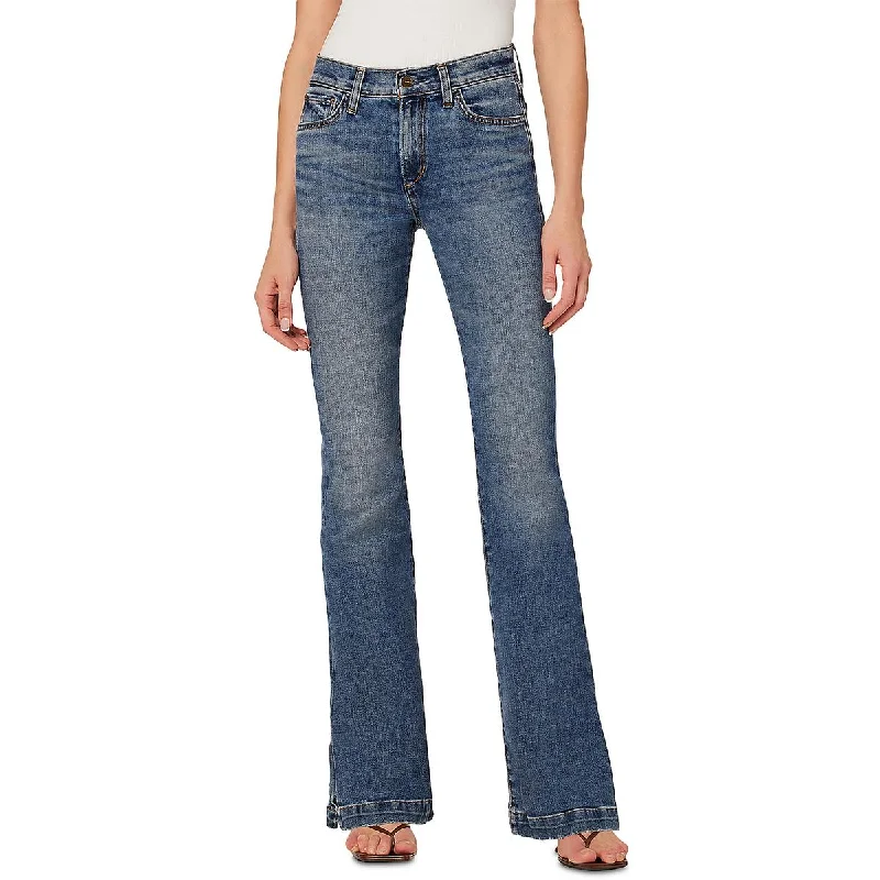 Joe's Womens Denim Split Hem Bootcut Jeans Comfortable Mid-Rise Jeans