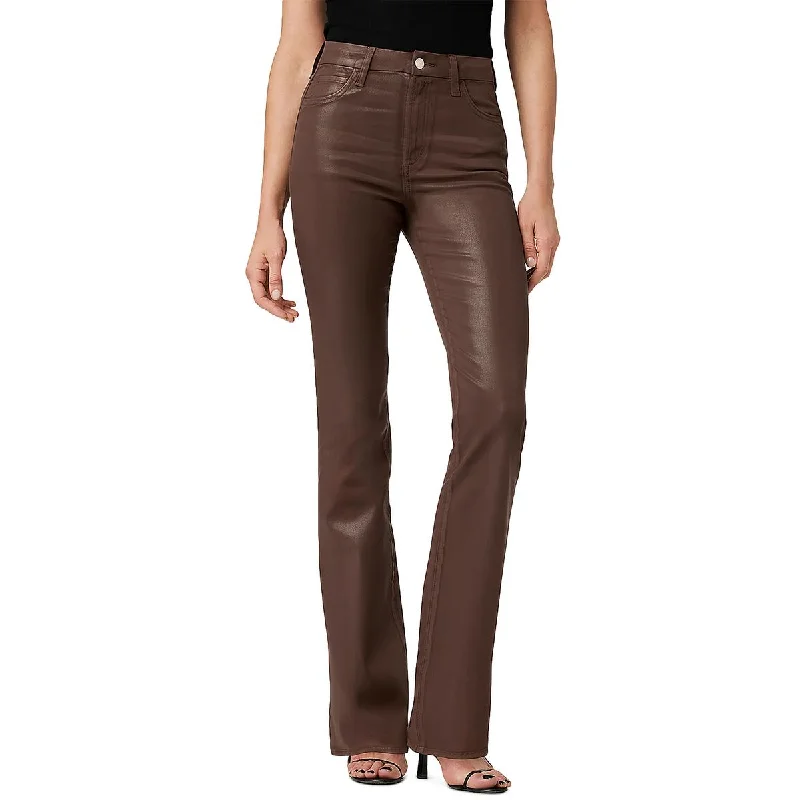 Joe's Womens Hi Honey High Rise Coated Bootcut Jeans Comfortable Full-Length Denim Jeans