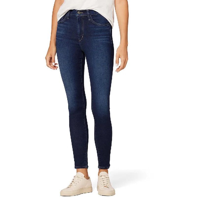 Joe's Womens High-Rise Ankle Skinny Jeans Classic Black Denim Jeans