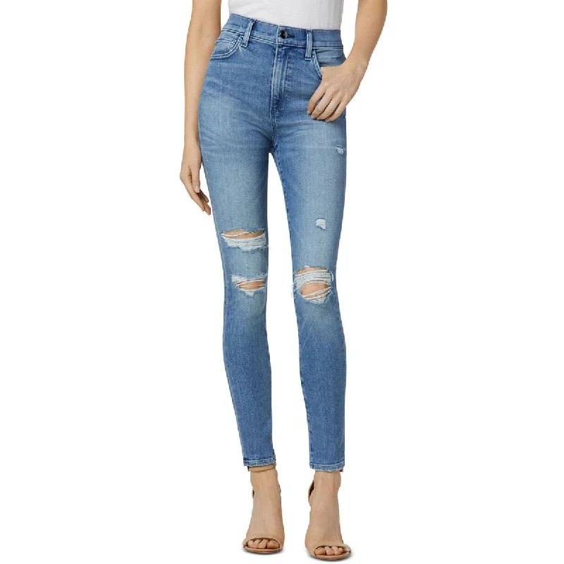 Joe's Womens High Rise Distressed Ankle Jeans Fashionable Slim Fit Jeans