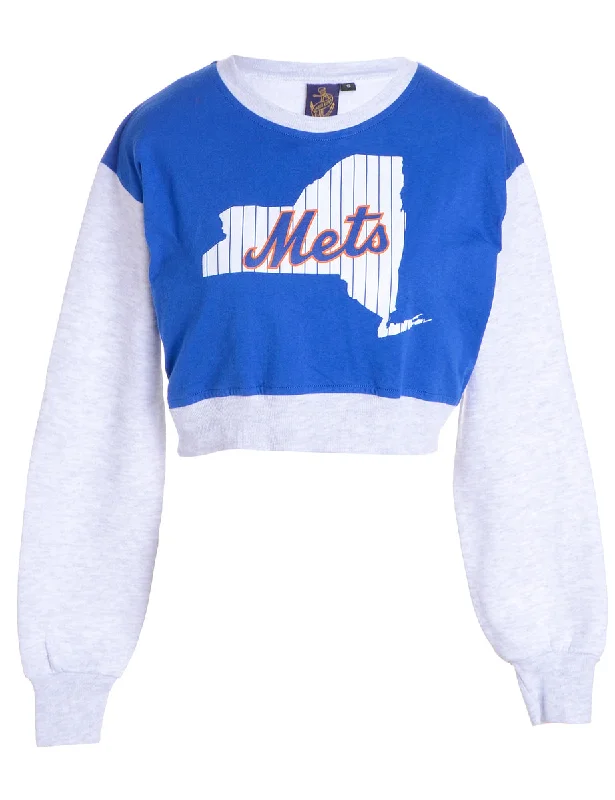 Label Caroline Cropped Sports T-shirt Front Sweatshirt Hoodie with Button Classic Timeless