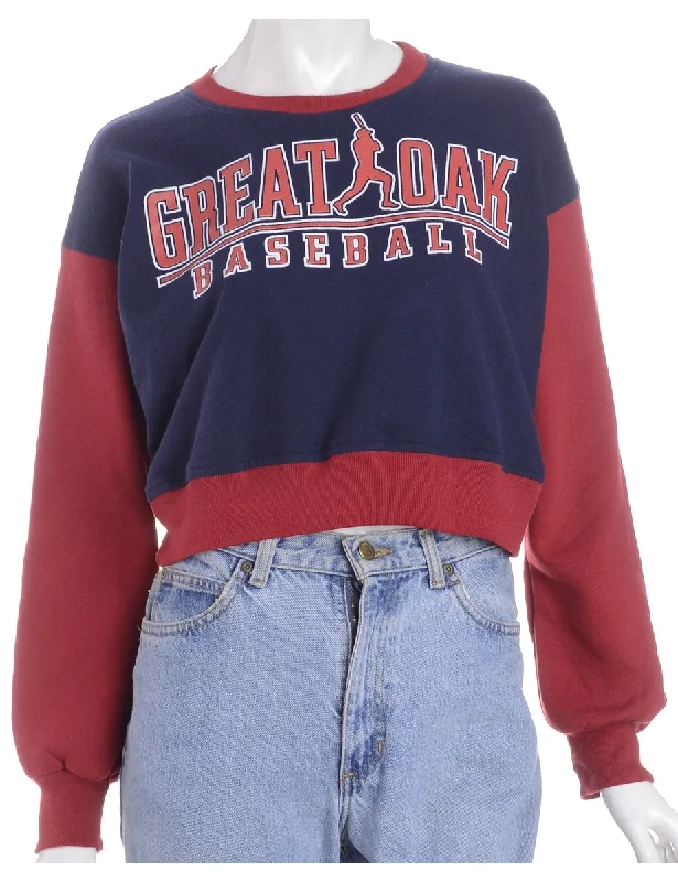 Label Caroline Cropped Sports T-shirt Front Sweatshirt Hoodie with Exposed Zipper Edgy Industrial