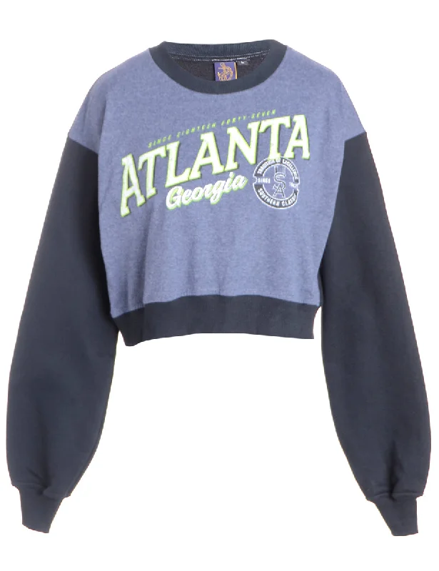 Label Caroline Cropped Sports T-shirt Front Sweatshirt Hoodie with Hem Patch Decorative Personalized