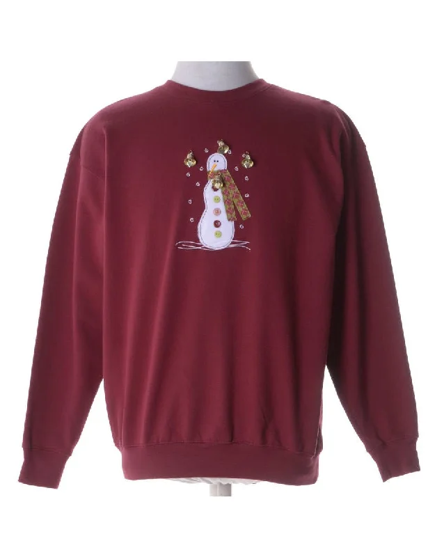 Label Christmas Sweatshirt With Bells Hoodie with Print Artistic Unique