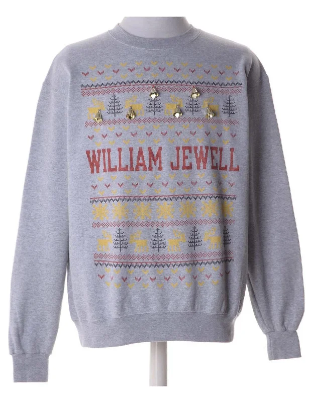 Label Christmas Sweatshirt With Bells Hoodie with Reflective Safety Nightwear