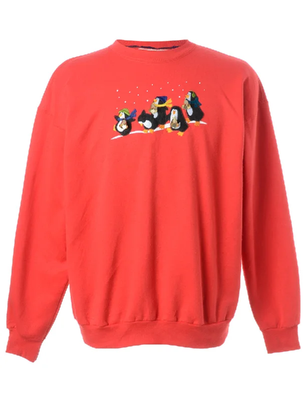 Label Christmas Sweatshirt With Bells Hoodie with Hem Ribbing Snug Secure