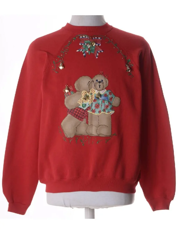 Label Christmas Sweatshirt With Bells Hoodie with Emblem Brand Identity