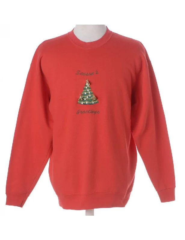 Label Christmas Sweatshirt With Bells Hoodie with Reflective Safety Nightwear