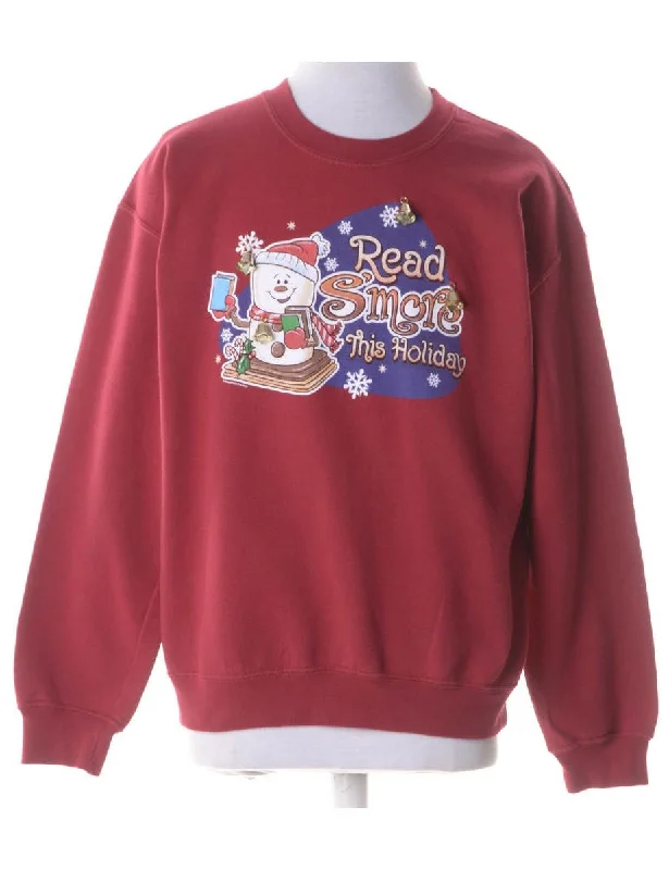 Label Christmas Sweatshirt With Bells Hoodie with Gradient Ombre Colorful