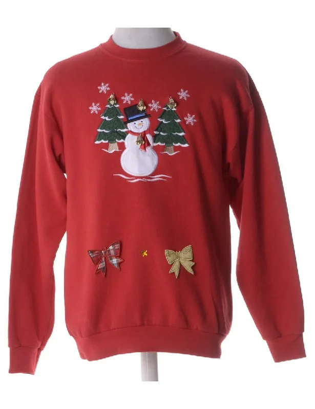 Label Christmas Sweatshirt With Bells Hoodie with Slim Fit Tailored Modern