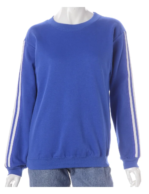 Label Corey Branded Stripe Sleeve Sweatshirt Hoodie with Hem Elastic Stretchable Comfortable