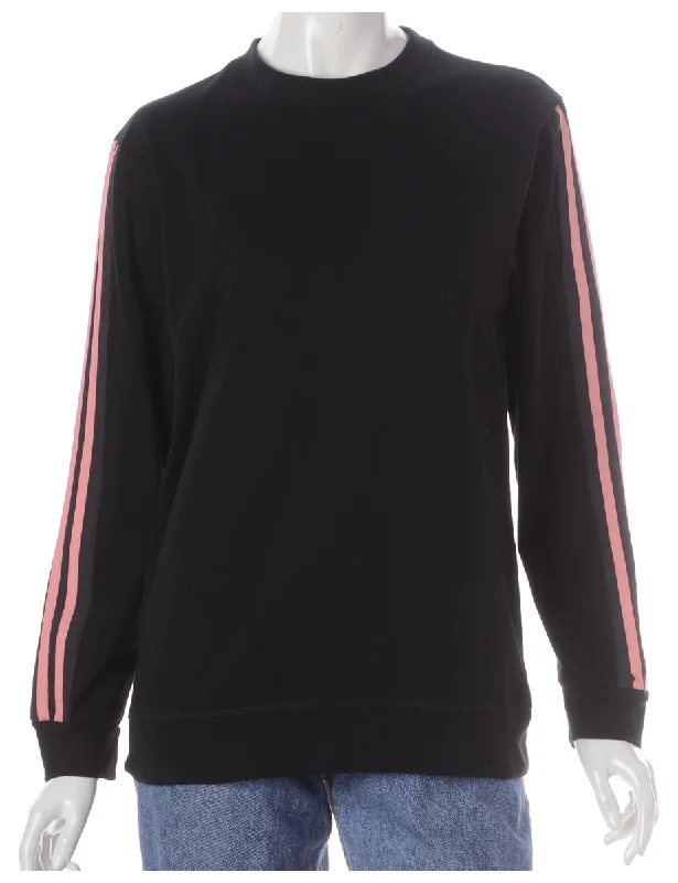 Label Corey Branded Stripe Sleeve Sweatshirt Hoodie Dress Longline Feminine