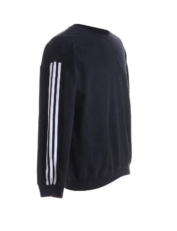 Label Corey Branded Stripe Sleeve Sweatshirt Hoodie with Pocket Utility Practical
