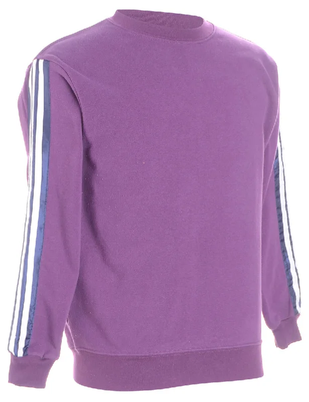 Label Corey Branded Stripe Sleeve Sweatshirt Hoodie with Pastel Soft Subtle