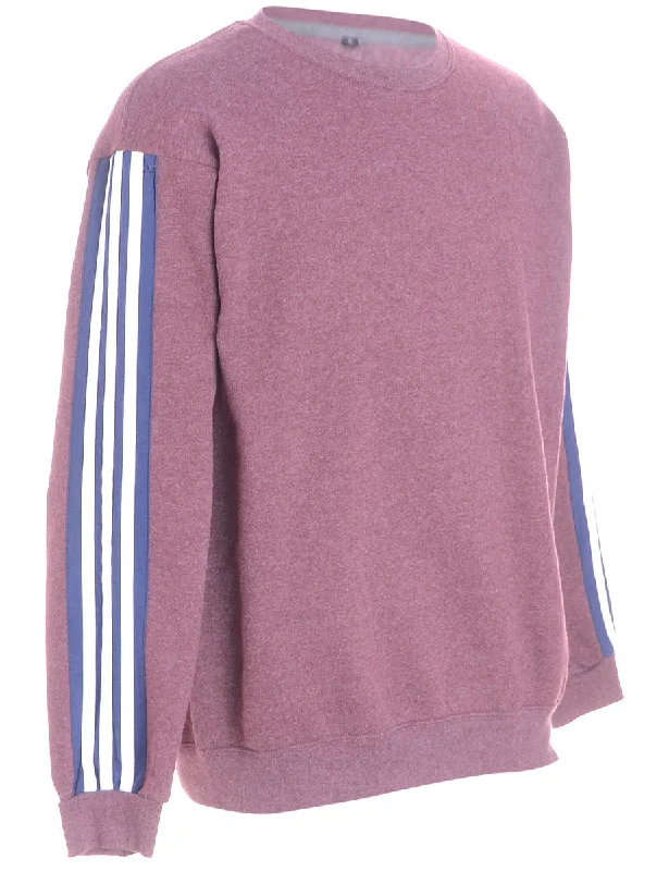 Label Corey Branded Stripe Sleeve Sweatshirt Hoodie with Contrast Stitching Detailed Premium