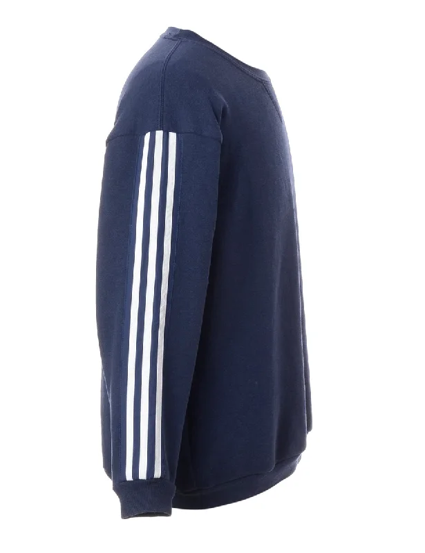Label Corey Branded Stripe Sleeve Sweatshirt Hoodie with Typography Text Message