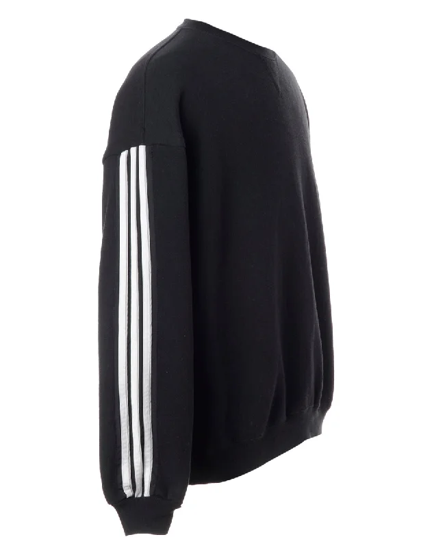 Label Corey Branded Stripe Sleeve Sweatshirt Hoodie with Sequins Glamorous Eye-catching