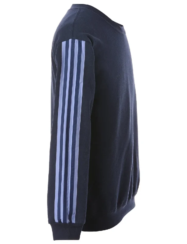Label Corey Branded Stripe Sleeve Sweatshirt Hoodie with Longline Fit Extended Stylish