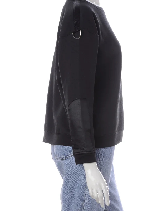 Label Damon Sweatshirt With D Rings Hoodie with Hem Contrast Bold Stylish
