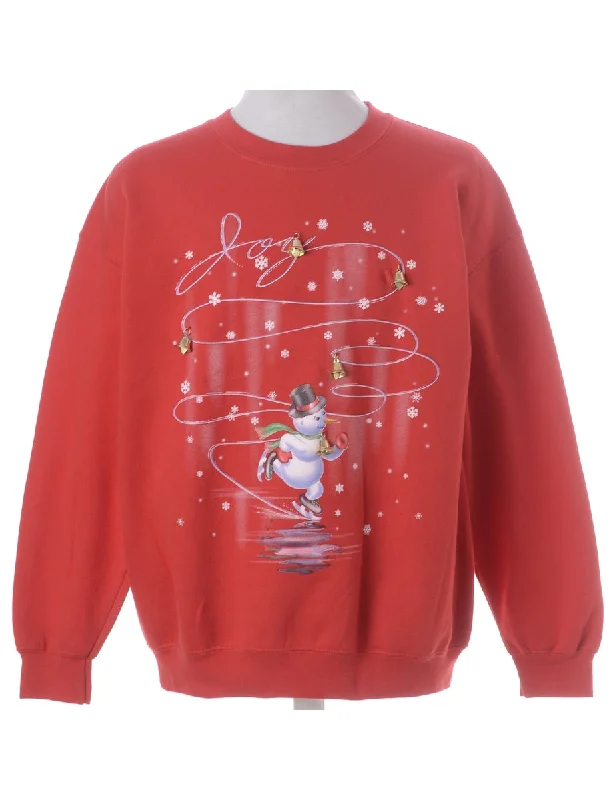 Label Jingle Bells Sweatshirt Hoodie with Gradient Ombre Colorful