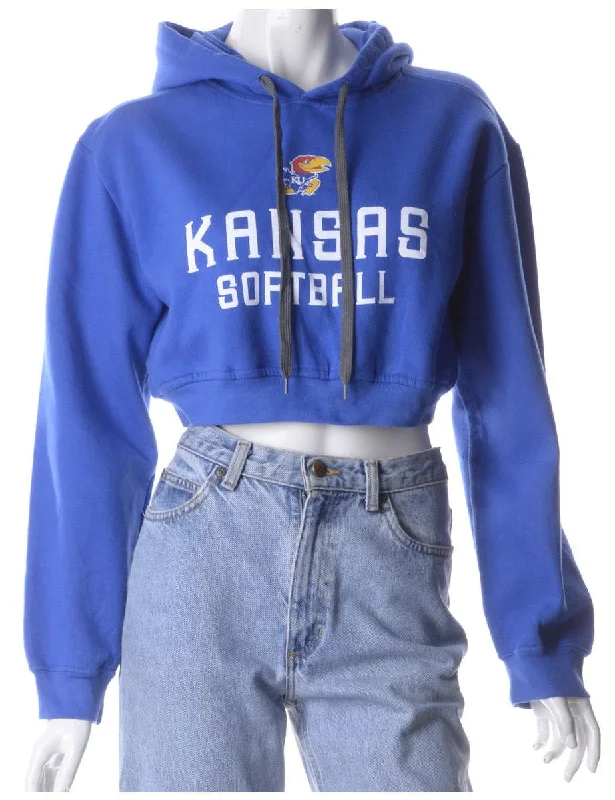 Label Louise Cropped Sports Sweatshirt Oversized Hoodie Comfort Casual