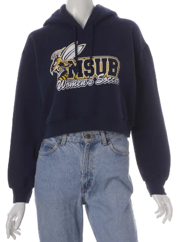 Label Louise Cropped Sports Sweatshirt Hoodie with Reflective Safety Nightwear