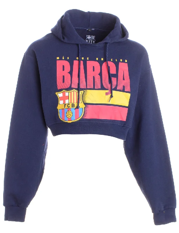 Label Louise Cropped Sports Sweatshirt Hooded Sweatshirt Casual Wear Street Style