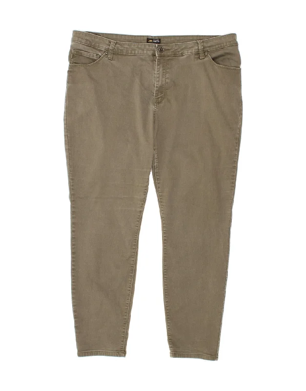 LEE Womens 541 Skinny Jeans  W40 L29 Khaki Cotton Chic Ripped Jeans