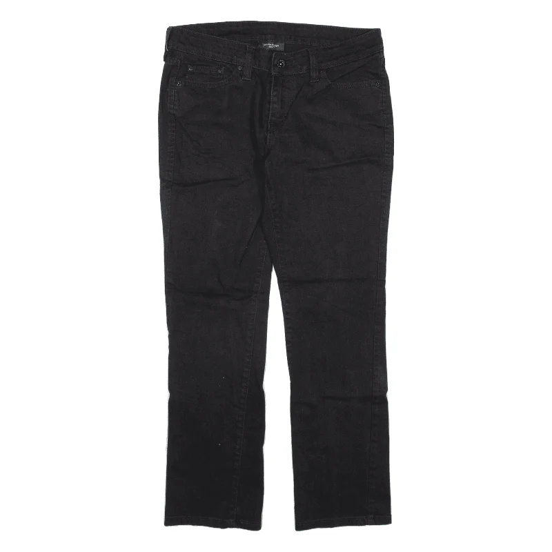 LEVI'S 552 Mid Rise Jeans Black Denim Regular Straight Womens W29 L26 Trendy Paperbag Waist Jeans
