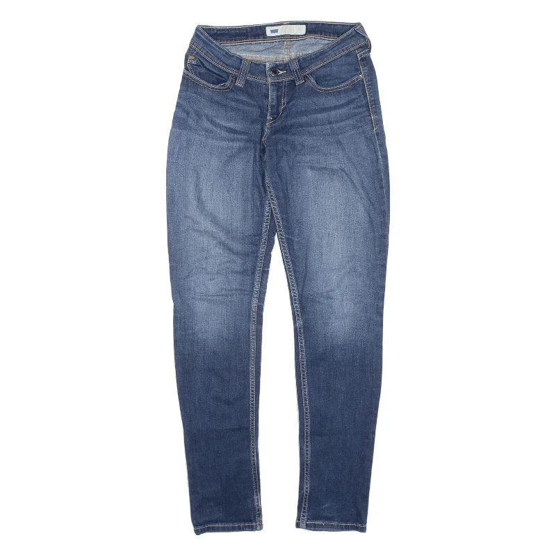 LEVI'S Bold Curve Jeans Blue Denim Slim Skinny Womens W26 L29 Comfortable Drawstring Waist Jeans